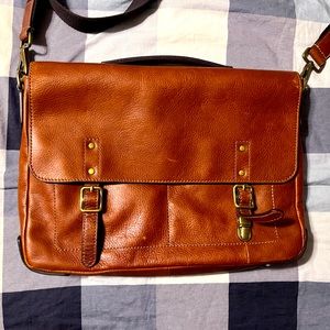 Fossil Leather Workbag - Messenger Style
